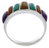 Authentic Southwestern Silver Multicolor Ring Size 8-3/4 AX36844